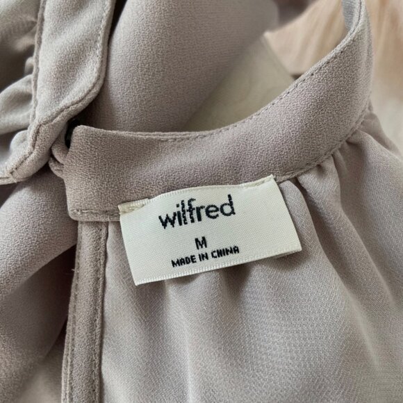 Aritzia Wilfred Cadence Crop Gray Purple Halter Neck Tie Back Top Size M FX9 - Picture 4 of 5